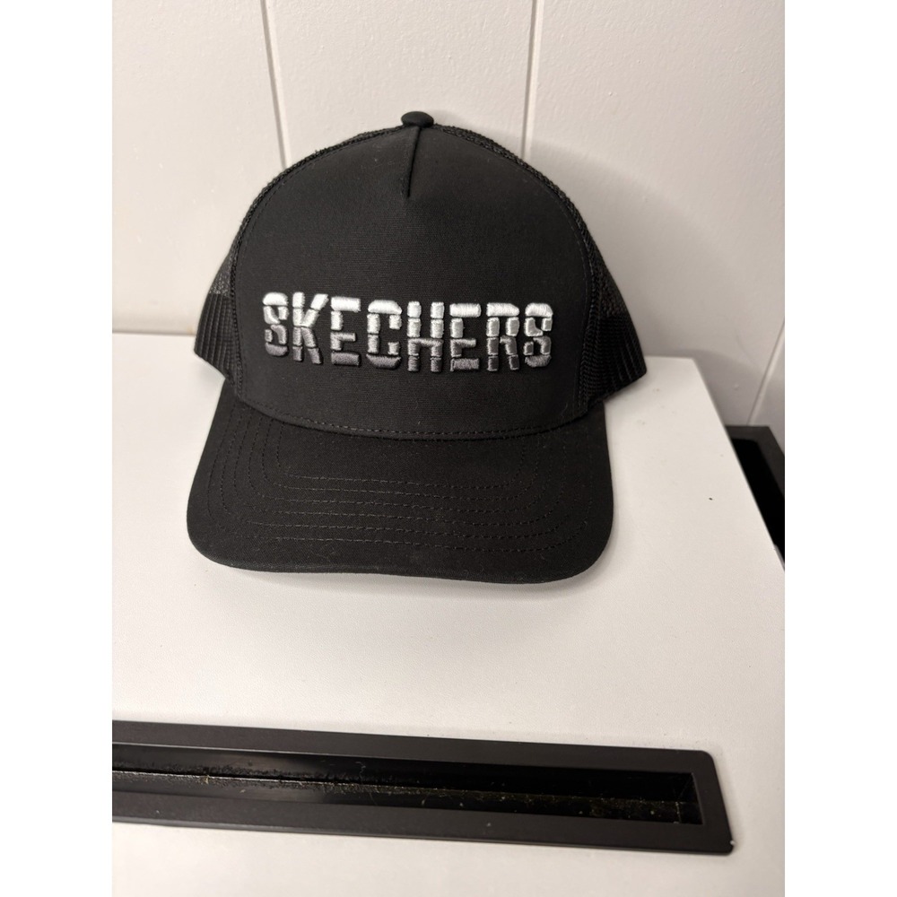 S306-SKECHERS Adjustable Snap Back Blackball Cap/Hat with Embroidered Logo black